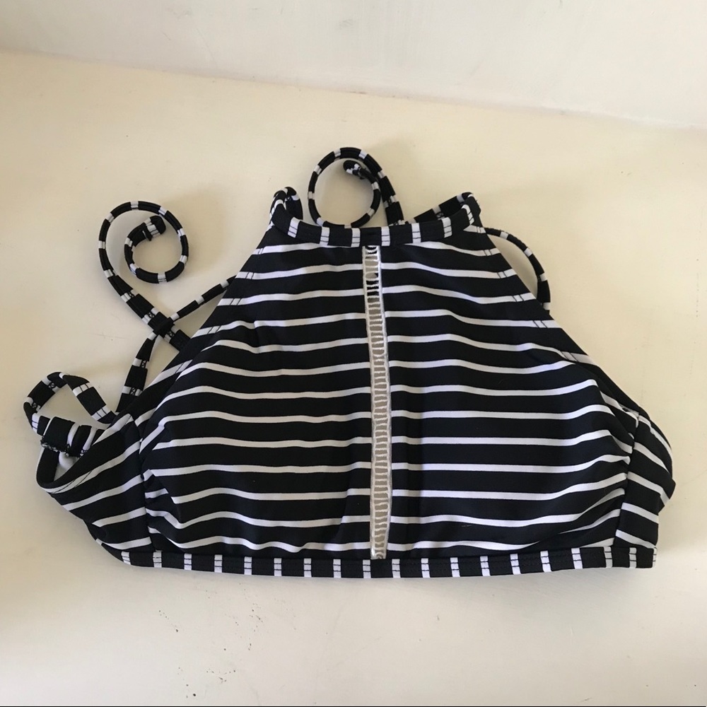 High-neck bathing suit top